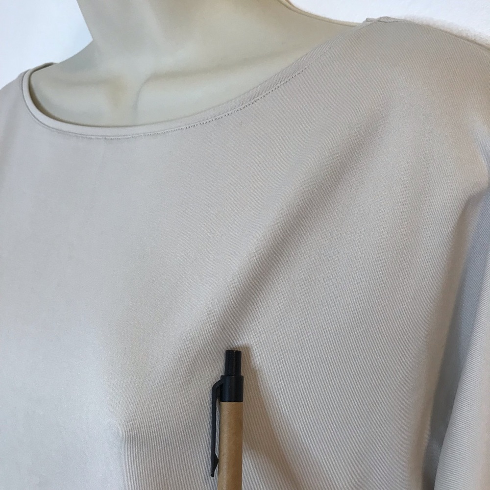 Set of 2 New York & Company Basic Shirts Black Beige Layering Blouse XL - Picture 6 of 15